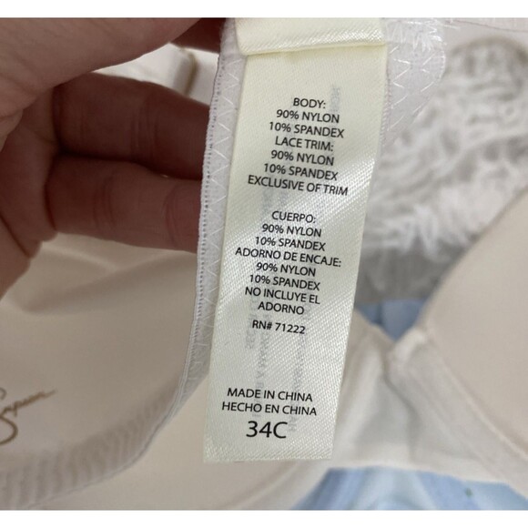 Jessica Simpson Push Up Bra Size 34C 3 Pack Lace Soft Underware Pink Beige Blue - Picture 9 of 11